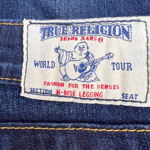 True Religion Jeans Women's 28 (6) Blue Hi-Rise Legging Ankle Skinny Preppy - Picture 5 of 14